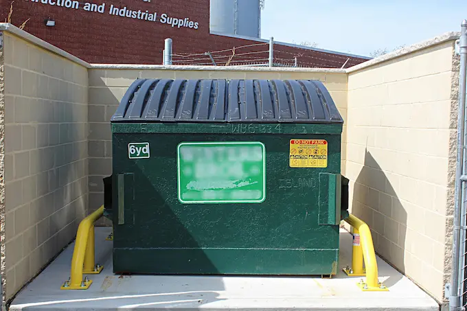 dumpster inserted